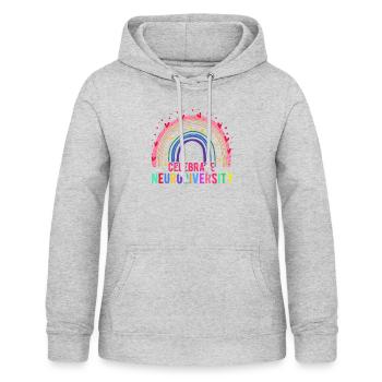 Hilarious Celebrate Neurodiversity Intellectual - Women's Hoodie - light heather grey - Front - AI Model Female 172 light (172cm)