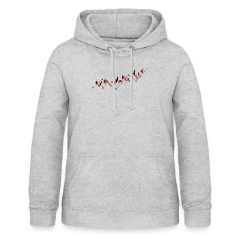 Neuheit Daytrading Daytrader Aktien Märkte - Frauen Hoodie - Hellgrau meliert - Vorne - AI Model Female 172 light (172cm)
