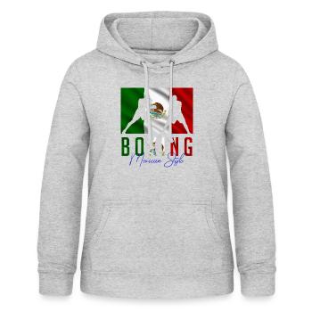 Humorvolles Boxen Mexikanisches Sparring Kickboxen - Frauen Hoodie - Hellgrau meliert - Vorne - AI Model Female 172 light (172cm)
