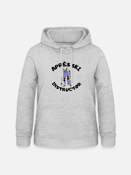 Après Ski Lehrer - Frauen Hoodie - Hellgrau meliert