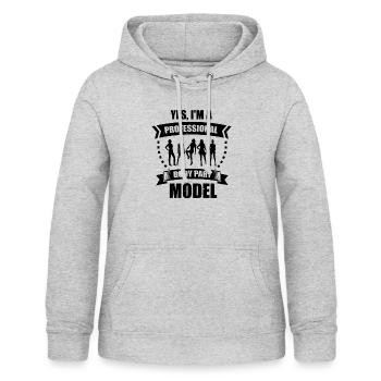 Humorvoll I'm Professional Body Part Model Produkt - Frauen Hoodie - Hellgrau meliert - Vorne - AI Model Female 172 light (172cm)