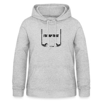 Compétition sportive humoristique - Sweat à capuche Femme - gris clair chiné - Devant - AI Model Female 172 light (172cm)