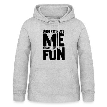 Hilarious Underestimate Forthright Underrate - Women's Hoodie - light heather grey - Front - AI Model Female 172 light (172cm)