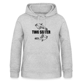 urkomisch eigenartig nervig fragwürdig ironisch - Frauen Hoodie - Hellgrau meliert - Vorne - AI Model Female 172 light (172cm)