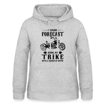Trike - Frauen Hoodie - Hellgrau meliert - Vorne - AI Model Female 172 light (172cm)