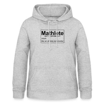 Humorous Athletic Mathematicians Appreciation - Women's Hoodie - light heather grey - Front - AI Model Female 172 light (172cm)