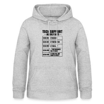 Humorous Techies Supports Mockery Fees Introverts - Women's Hoodie - light heather grey - Front - AI Model Female 172 light (172cm)