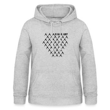 Ei Gude Wie Gerippt Abbelwoiglas Muster Cider - Frauen Hoodie - Hellgrau meliert - Vorne - AI Model Female 172 light (172cm)
