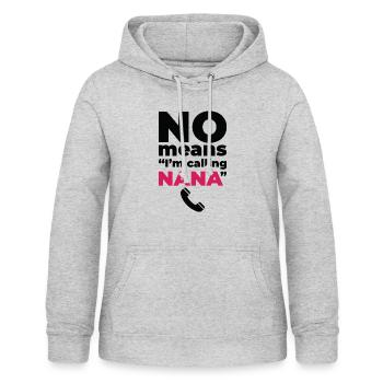 Großelterntag Oma verwöhnt Lieblingsenkel - Frauen Hoodie - Hellgrau meliert - Vorne - AI Model Female 172 light (172cm)