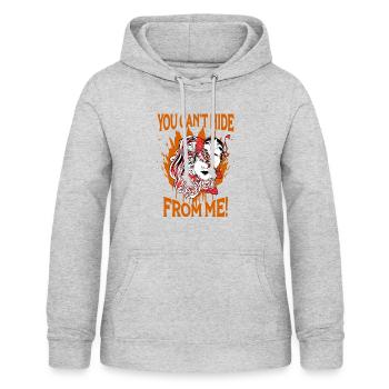 Girl Warp Horror Two Face Creepy Art Ästhetik - Frauen Hoodie - Hellgrau meliert - Vorne - AI Model Female 172 light (172cm)