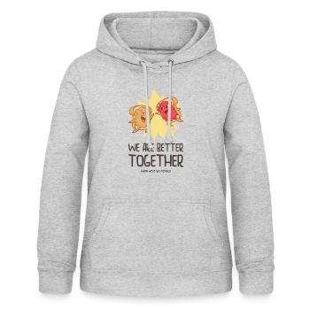 Geschwister Erdnussbutter-Gelee-Toast Großer - Frauen Hoodie - Hellgrau meliert - Vorne - AI Model Female 172 light (172cm)