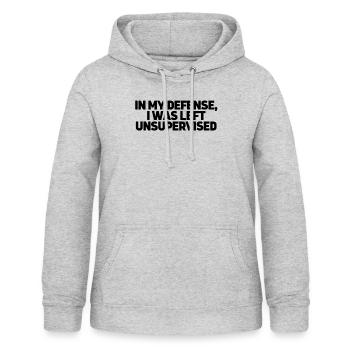Humorvolle sarkastische Unruhestifter Defensive - Frauen Hoodie - Hellgrau meliert - Vorne - AI Model Female 172 light (172cm)