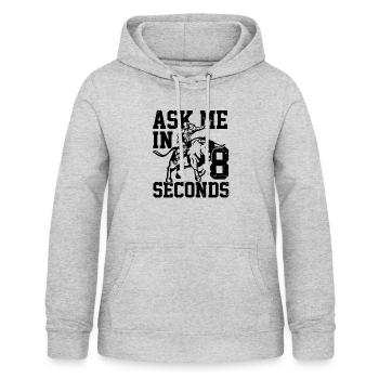 Hilarious Bullock Riding Mockeries Statements - Women's Hoodie - light heather grey - Front - AI Model Female 172 light (172cm)
