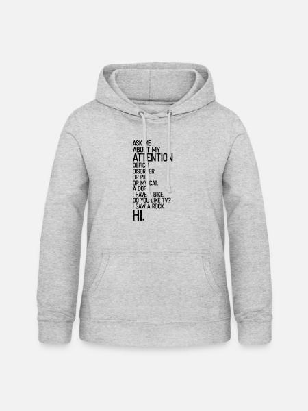 Inspirierendes ADHS-Bewusstsein stärkt - Frauen Hoodie - Hellgrau meliert