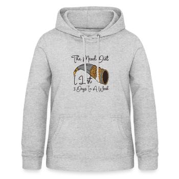 Honigwein Met Diät Hausbrauer Viking Renaissance - Frauen Hoodie - Hellgrau meliert - Vorne - AI Model Female 172 light (172cm)