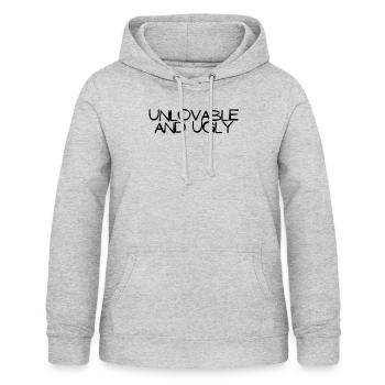 Déclarations sarcastiques embarrassantes et humoristiques - Sweat à capuche Femme - gris clair chiné - Devant - AI Model Female 172 light (172cm)