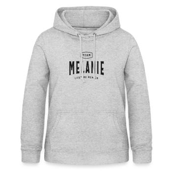 Melanie Name Personalized Birthday Name Melanie - Women's Hoodie - light heather grey - Front - AI Model Female 172 light (172cm)