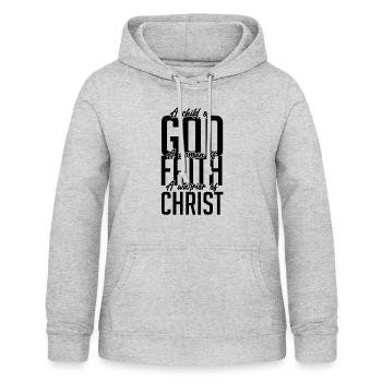 Inspirational Fighting Prayer Uplifting - Women's Hoodie - light heather grey - Front - AI Model Female 172 light (172cm)