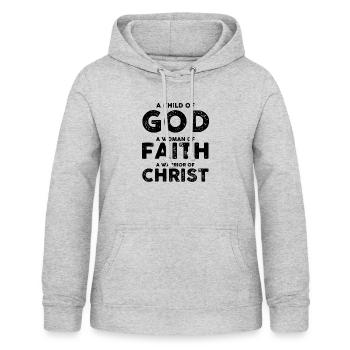 Inspirierendes Kämpfen Gebet erhebend - Frauen Hoodie - Hellgrau meliert - Vorne - AI Model Female 172 light (172cm)