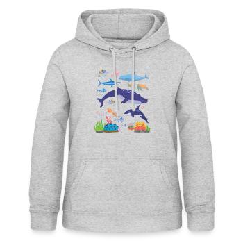 Inspirierende Umweltschützer Biologen - Frauen Hoodie - Hellgrau meliert - Vorne - AI Model Female 172 light (172cm)