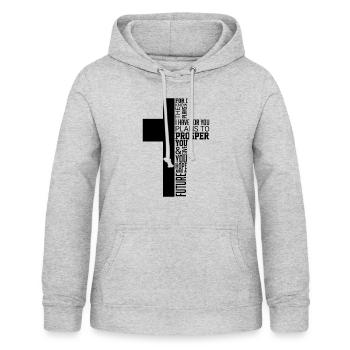 Inspirierende Wohltaten Christen - Frauen Hoodie - Hellgrau meliert - Vorne - AI Model Female 172 light (172cm)