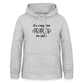 Humorous Awkwardly Introverts Sarcastic Mockeries - Women's Hoodie - light heather grey - Front - AI Model Female 172 light (172cm)