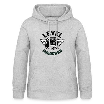 Level 14 Unlocked 14 Geburtstag - Frauen Hoodie - Hellgrau meliert - Vorne - AI Model Female 172 light (172cm)