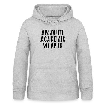 Lustiger Spruch Akademischer Sarkasmus Männer Frauen Schule - Frauen Hoodie - Hellgrau meliert - Vorne - AI Model Female 172 light (172cm)