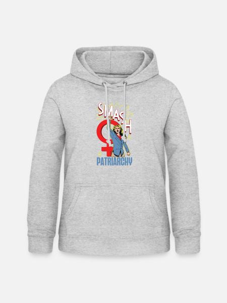 Feminist Smash Patriarchy - Frauen Hoodie - Hellgrau meliert