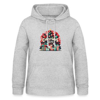 Escouade de Noël - Sweat à capuche Femme - gris clair chiné - Devant - AI Model Female 172 light (172cm)