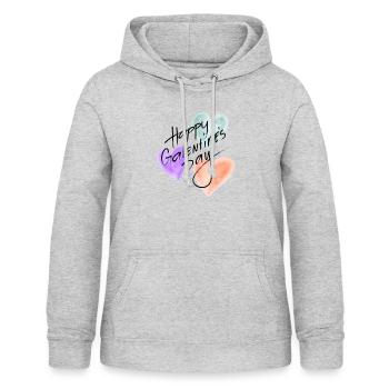 Bonne fête de Galentine - Sweat à capuche Femme - gris clair chiné - Devant - AI Model Female 172 light (172cm)