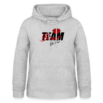 JGA - Frauen Hoodie - Hellgrau meliert - Vorne - AI Model Female 172 light (172cm)