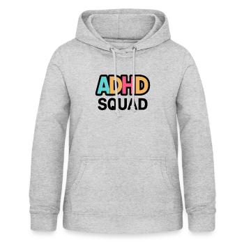 Neurodiversität Neurodivers Hyperaktiv ADHS - Frauen Hoodie - Hellgrau meliert - Vorne - AI Model Female 172 light (172cm)