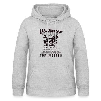 Oldtimer Special Edition Modell 1995 Geburtstag - Frauen Hoodie - Hellgrau meliert - Vorne - AI Model Female 172 light (172cm)