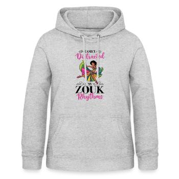 Witziger Zouk Tänzer Spruch - Frauen Hoodie - Hellgrau meliert - Vorne - AI Model Female 172 light (172cm)