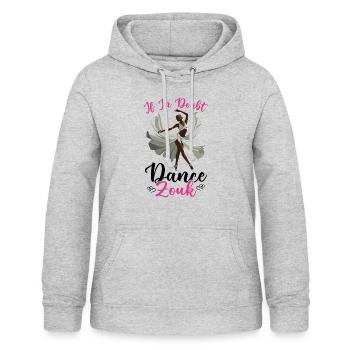 Witziger Zouk Tänzer Spruch - Frauen Hoodie - Hellgrau meliert - Vorne - AI Model Female 172 light (172cm)