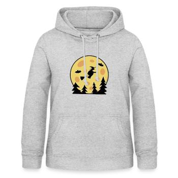 Witch in the Moonlight - Women's Hoodie - light heather grey - Front - AI Model Female 172 light (172cm)