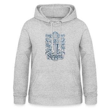 Mein Hirte Jesus Bibelvers - Frauen Hoodie - Hellgrau meliert - Vorne - AI Model Female 172 light (172cm)
