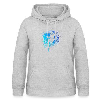 Eishockey Eishockey spielen Eishockeyspieler - Frauen Hoodie - Hellgrau meliert - Vorne - AI Model Female 172 light (172cm)