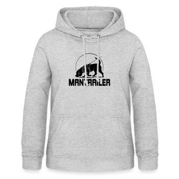 MANTRAILER Chien Sport Recherche Chiens Chiens Chien - Sweat à capuche Femme - gris clair chiné - Devant - AI Model Female 172 light (172cm)