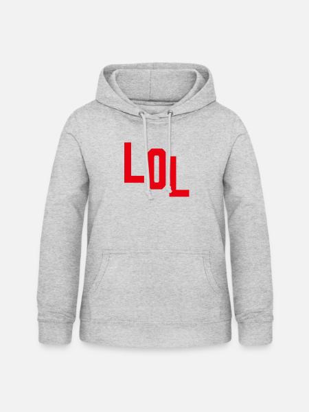 LOL - Frauen Hoodie - Hellgrau meliert