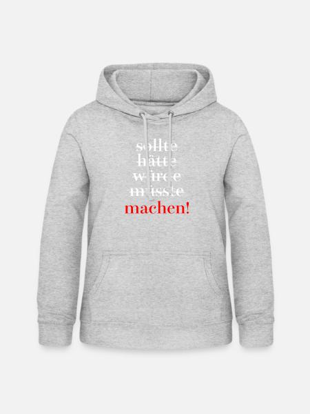 do it - Frauen Hoodie - Hellgrau meliert