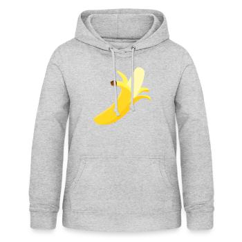 Banane - Frauen Hoodie - Hellgrau meliert - Vorne - AI Model Female 172 light (172cm)