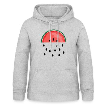 raining watermelon - Women's Hoodie - light heather grey - Front - AI Model Female 172 light (172cm)