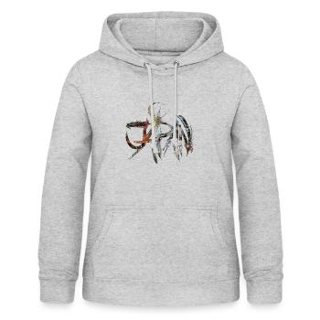 Japan - Frauen Hoodie - Hellgrau meliert - Vorne - AI Model Female 172 light (172cm)