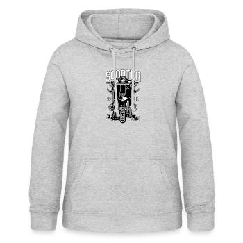 Klassischer Roller - Frauen Hoodie - Hellgrau meliert - Vorne - AI Model Female 172 light (172cm)