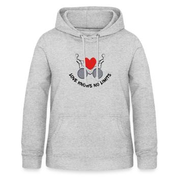 Behinderte - Liebe kennt keine Grenzen - Frauen Hoodie - Hellgrau meliert - Vorne - AI Model Female 172 light (172cm)