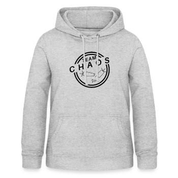 Team Chaos - Sweat à capuche Femme - gris clair chiné - Devant - AI Model Female 172 light (172cm)