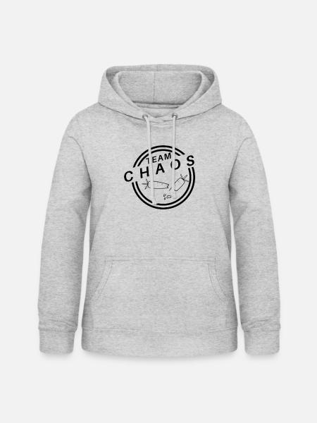 Team Chaos - Frauen Hoodie - Hellgrau meliert