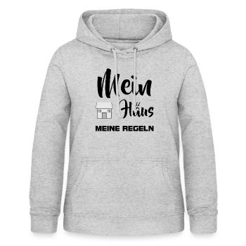 Chef - Ma maison Mes règles - Sweat à capuche Femme - gris clair chiné - Devant - AI Model Female 172 light (172cm)